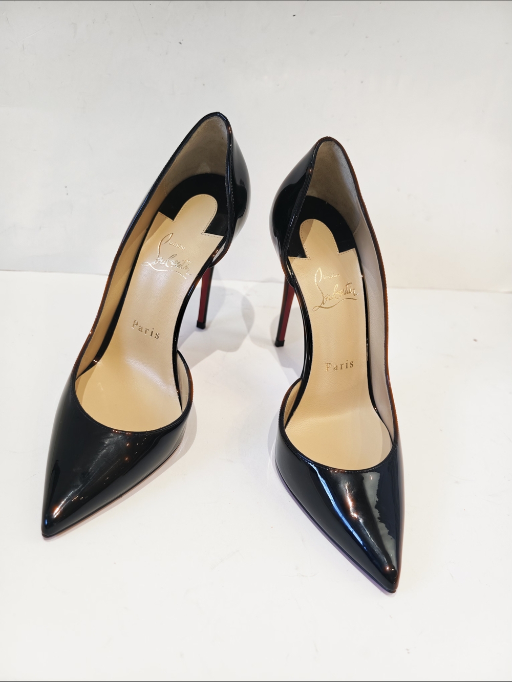 Christian Louboutin Iriza 100 Patent Leather D'Orsay Pumps - Picture 4 of 10